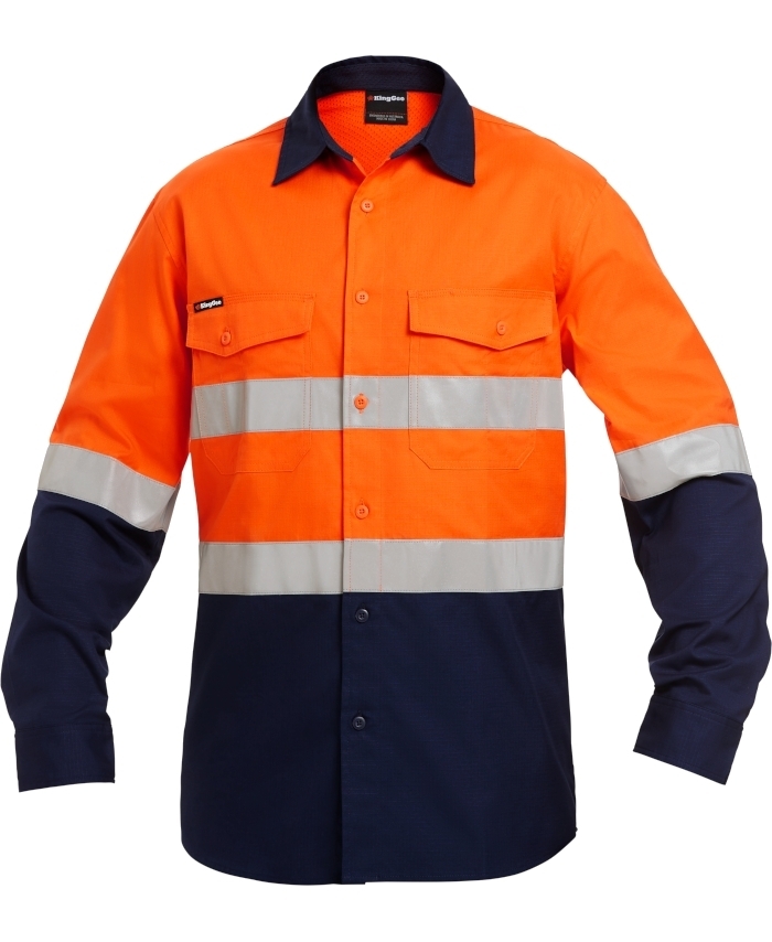 WORKWEAR, SAFETY & CORPORATE CLOTHING SPECIALISTS - Workcool - Workcool 2 Hi-Vis Reflect Spliced Shirt L/S "HOOP"