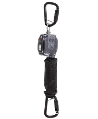 WORKWEAR, SAFETY & CORPORATE CLOTHING SPECIALISTS - TETHA BLOQ 2M SELF RETRACTING LIFELINE C/W 2 X TRIPLE ACTION KARABINERS