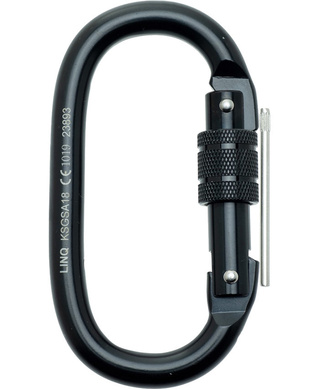 WORKWEAR, SAFETY & CORPORATE CLOTHING SPECIALISTS - Karabiner - Screw Gate Steel Alloy 18mm