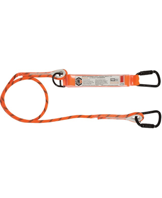 WORKWEAR, SAFETY & CORPORATE CLOTHING SPECIALISTS - Single Leg Kernmantle 2M Shock Absorb Rope Lanyard with Hardware KT X2
