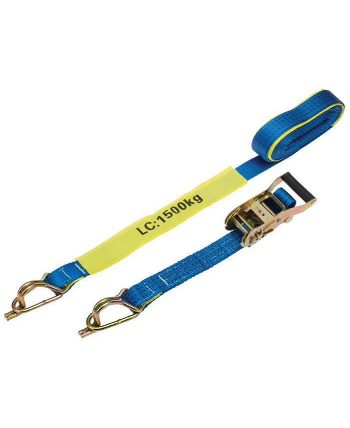 WORKWEAR, SAFETY & CORPORATE CLOTHING SPECIALISTS - Ratchet Tie Down 35mmx5m 1.5T Captive J-Hook
