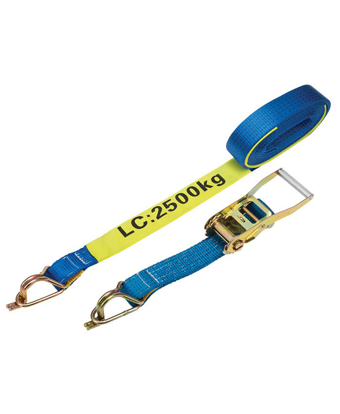 WORKWEAR, SAFETY & CORPORATE CLOTHING SPECIALISTS - Ratchet Tie Down 50mmx9m 2.5T Captive J-Hook