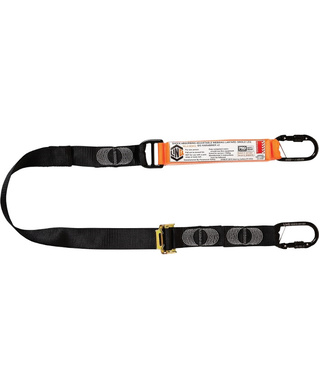 WORKWEAR, SAFETY & CORPORATE CLOTHING SPECIALISTS - Elite Single Leg Shock Absorbing 2M Adjustable Lanyard with Hardware KS X2