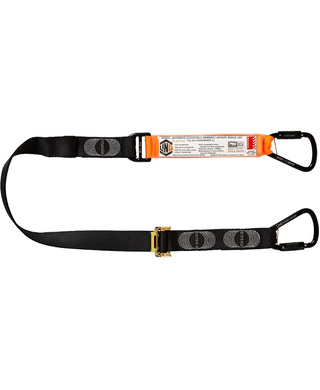WORKWEAR, SAFETY & CORPORATE CLOTHING SPECIALISTS - Elite Single Leg Shock Absorbing 2M Adjustable Lanyard with Hardware KT X2