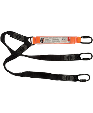 WORKWEAR, SAFETY & CORPORATE CLOTHING SPECIALISTS - Elite Double Leg Elasticated Lanyard with Hardware KD X3