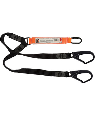 WORKWEAR, SAFETY & CORPORATE CLOTHING SPECIALISTS - Elite Double Leg Elasticated Lanyard with Hardware KD & SD X2