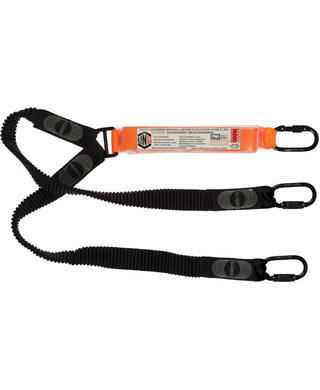 WORKWEAR, SAFETY & CORPORATE CLOTHING SPECIALISTS - Elite Double Leg Elasticated Lanyard with Hardware KS & KD