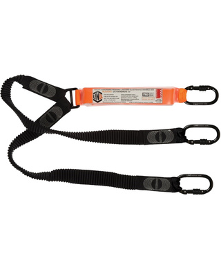 WORKWEAR, SAFETY & CORPORATE CLOTHING SPECIALISTS - Elite Double Leg Elasticated Lanyard with Hardware KS X3
