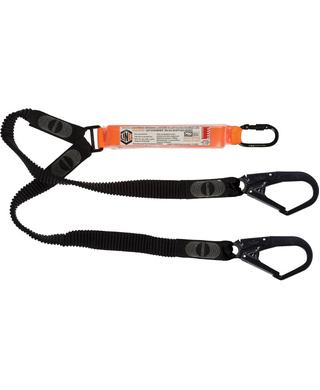 WORKWEAR, SAFETY & CORPORATE CLOTHING SPECIALISTS - Elite Double Leg Elasticated Lanyard with Hardware KS & SD X2