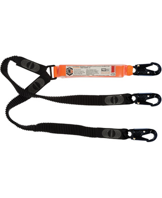 WORKWEAR, SAFETY & CORPORATE CLOTHING SPECIALISTS - Elite Double Leg Elasticated Lanyard with Hardware SN X3