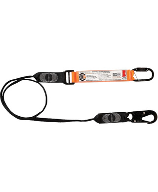 WORKWEAR, SAFETY & CORPORATE CLOTHING SPECIALISTS - Elite Single Leg Shock Absorbing Webbing Lanyard with Hardware KD & SN
