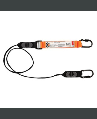 WORKWEAR, SAFETY & CORPORATE CLOTHING SPECIALISTS - Elite Single Leg Shock Absorbing Webbing Lanyard with Hardware KS X2
