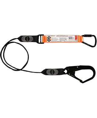 WORKWEAR, SAFETY & CORPORATE CLOTHING SPECIALISTS - Elite Single Leg Shock Absorbing Webbing Lanyard with Hardware KT & SD