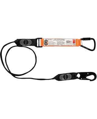 WORKWEAR, SAFETY & CORPORATE CLOTHING SPECIALISTS - Elite Single Leg Shock Absorbing Webbing Lanyard with Hardware KT & SN