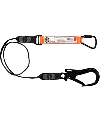 WORKWEAR, SAFETY & CORPORATE CLOTHING SPECIALISTS - Elite Single Leg Shock Absorbing Webbing Lanyard with Hardware KT & ST