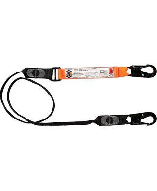 WORKWEAR, SAFETY & CORPORATE CLOTHING SPECIALISTS - Elite Single Leg Shock Absorbing Webbing Lanyard with Hardware SN X2
