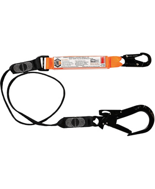 WORKWEAR, SAFETY & CORPORATE CLOTHING SPECIALISTS - Elite Single Leg Shock Absorbing Webbing Lanyard with Hardware SN & ST
