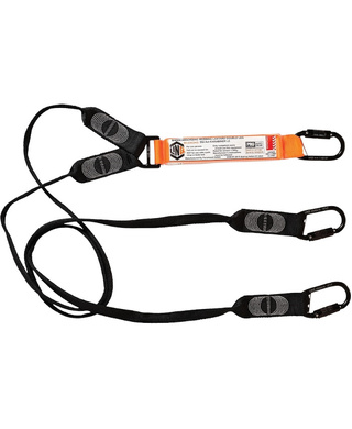 WORKWEAR, SAFETY & CORPORATE CLOTHING SPECIALISTS - Elite Double Leg Shock Absorbing Webbing Lanyard with Hardware KD X3