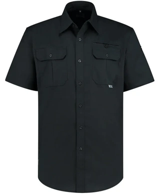 WORKWEAR, SAFETY & CORPORATE CLOTHING SPECIALISTS - Sitemaster Short Sleeve Shirt-Black-3XL