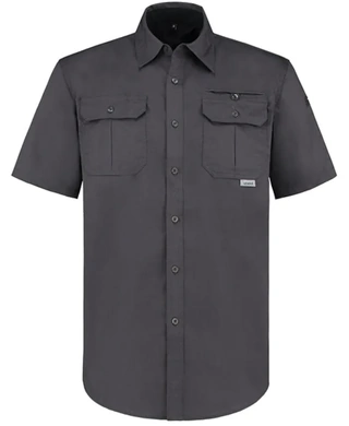 WORKWEAR, SAFETY & CORPORATE CLOTHING SPECIALISTS - Sitemaster Short Sleeve Shirt-Charcoal-4XL