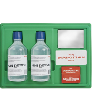 WORKWEAR, SAFETY & CORPORATE CLOTHING SPECIALISTS - EYEWASH STATION OPEN WITH MIRROR
