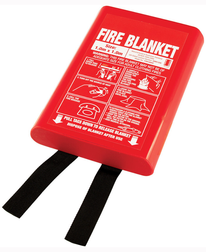 WORKWEAR, SAFETY & CORPORATE CLOTHING SPECIALISTS - 1.0m x 1.0m Fire Blanket in Hard Case