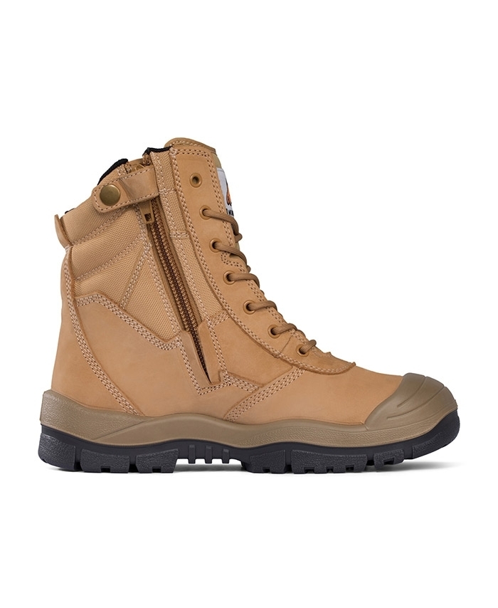 WORKWEAR, SAFETY & CORPORATE CLOTHING SPECIALISTS - High Leg ZipSider Boot w/ Scuff Cap - Wheat