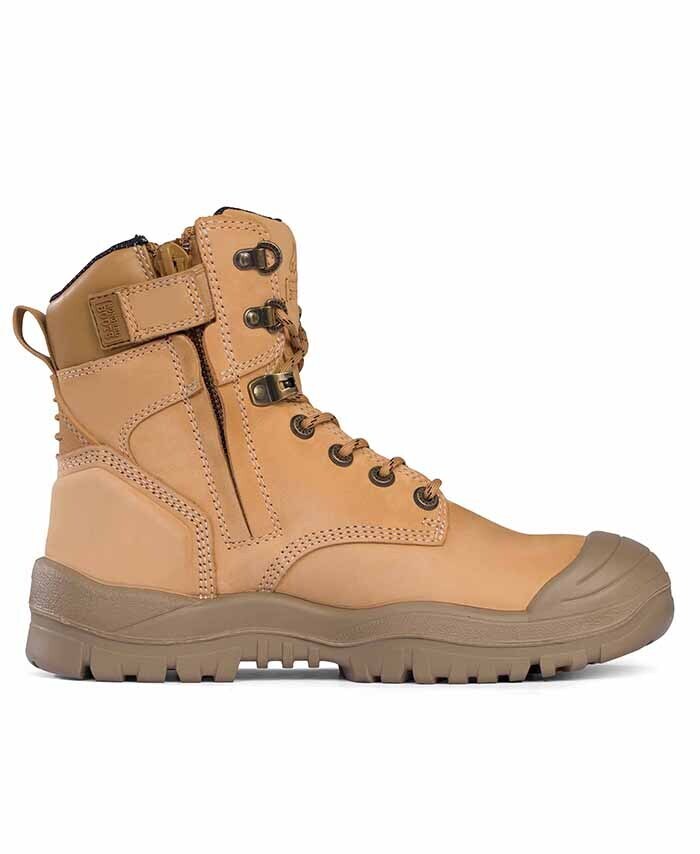 WORKWEAR, SAFETY & CORPORATE CLOTHING SPECIALISTS - Wheat High Ankle ZipSider Boot w/ Scuff Cap
