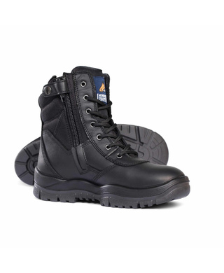 WORKWEAR, SAFETY & CORPORATE CLOTHING SPECIALISTS - Black Non-Safety High Leg ZipSider Boot
