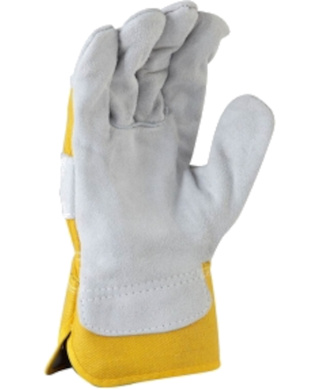 WORKWEAR, SAFETY & CORPORATE CLOTHING SPECIALISTS - 'Workman' Yellow cotton back glove