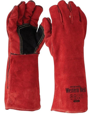 WORKWEAR, SAFETY & CORPORATE CLOTHING SPECIALISTS - "Western Red" Kevlar Stitched Welders glove