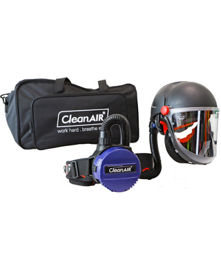 WORKWEAR, SAFETY & CORPORATE CLOTHING SPECIALISTS - CleanAIR CA-40G Helmet with cylindrical visor and Basic PAPR kit