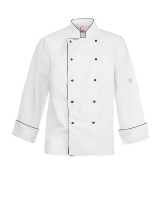 WORKWEAR, SAFETY & CORPORATE CLOTHING SPECIALISTS - EXECUTIVE CHEF JACKET L/S with pockets and piping