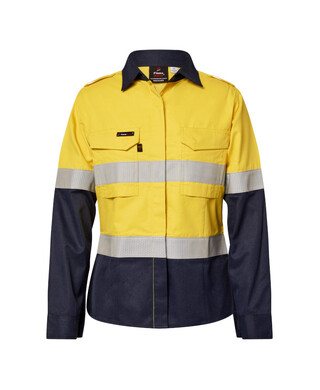 WORKWEAR, SAFETY & CORPORATE CLOTHING SPECIALISTS - WOMENS HRC2 INHERENT HI VIS REFLECTIVE SHIRT WITH GUSSET SLEEVES