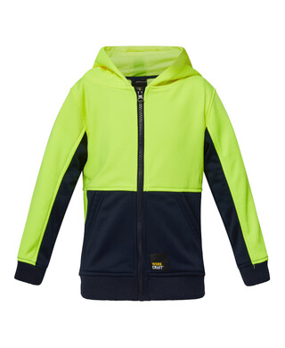 WORKWEAR, SAFETY & CORPORATE CLOTHING SPECIALISTS - ASCENT kids high-vis hoodie - full zip