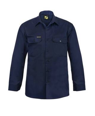WORKWEAR, SAFETY & CORPORATE CLOTHING SPECIALISTS - Long Sleeve Cotton Drill Shirt