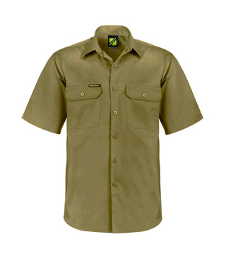 WORKWEAR, SAFETY & CORPORATE CLOTHING SPECIALISTS - Lightweight Short Sleeve Vented Cotton Drill Shirt
