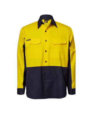 WORKWEAR, SAFETY & CORPORATE CLOTHING SPECIALISTS - RIPSTOP LONG SLEEVE VENTED SHIRT
