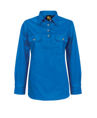 WORKWEAR, SAFETY & CORPORATE CLOTHING SPECIALISTS - Lightweight LS LADIES half placket shirt