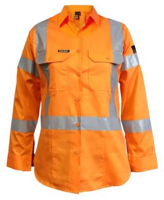 WORKWEAR, SAFETY & CORPORATE CLOTHING SPECIALISTS - LADIES NSW RAIL XPATTERN SHIRT