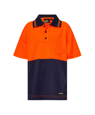 WORKWEAR, SAFETY & CORPORATE CLOTHING SPECIALISTS - Kids Hi Vis Short Sleeve Polo with Pocket