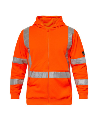 WORKWEAR, SAFETY & CORPORATE CLOTHING SPECIALISTS - Hi Vis Hoodie with X pattern tape