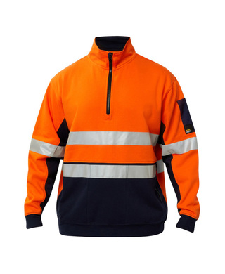 WORKWEAR, SAFETY & CORPORATE CLOTHING SPECIALISTS - ZION HALF ZIP COTTON PULLPOV