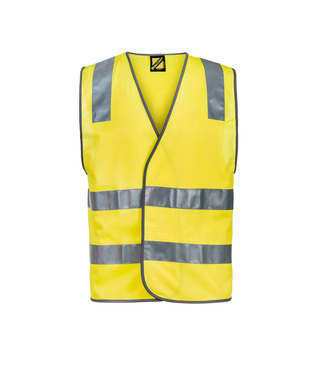 WORKWEAR, SAFETY & CORPORATE CLOTHING SPECIALISTS - Workcraft - Unisex Hi Vis Safety Vest with Shoulder Pattern and CSR Reflective Tape