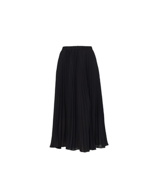 WORKWEAR, SAFETY & CORPORATE CLOTHING SPECIALISTS - SOFT GEORGETTE PLEATED MIDI SKIRT - Black - 6