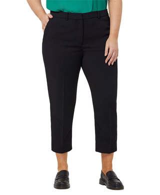 WORKWEAR, SAFETY & CORPORATE CLOTHING SPECIALISTS - CREPE STRETCH HIGH WAIST CROPPED PANT - Womens-Black-16