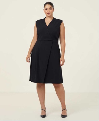 WORKWEAR, SAFETY & CORPORATE CLOTHING SPECIALISTS - NNT - SLEEVLESS WRAP DRESS