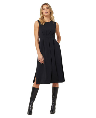 WORKWEAR, SAFETY & CORPORATE CLOTHING SPECIALISTS - CREPE STRETCH SLEEVELESS DRESS-Black-6