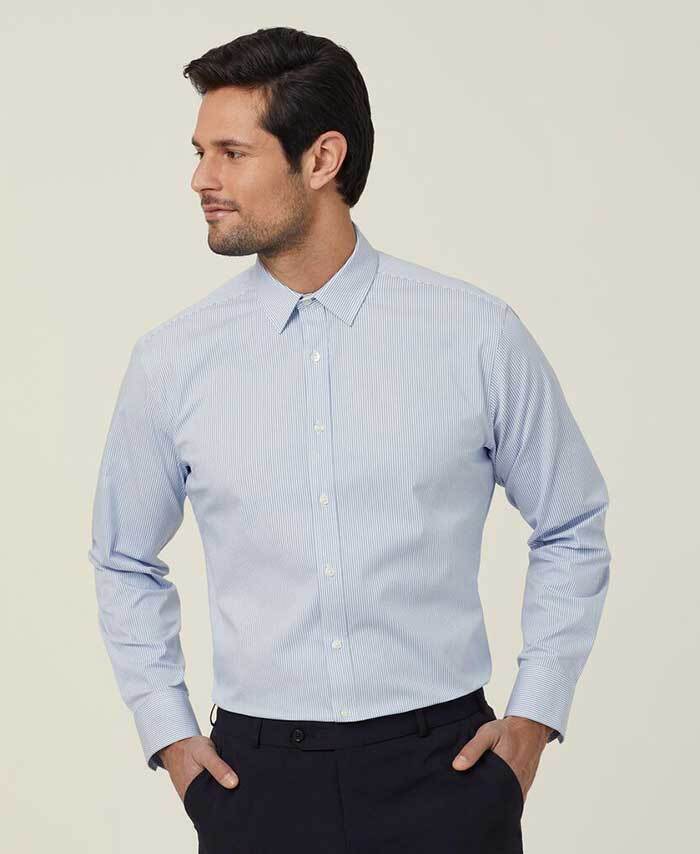 WORKWEAR, SAFETY & CORPORATE CLOTHING SPECIALISTS - AVIGNON STRIPE LONG SLEEVE SHIRT