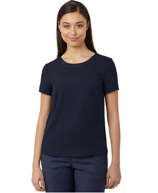 WORKWEAR, SAFETY & CORPORATE CLOTHING SPECIALISTS - NNT - SATIN BACK CREPE SHORT SLEEVE TOP